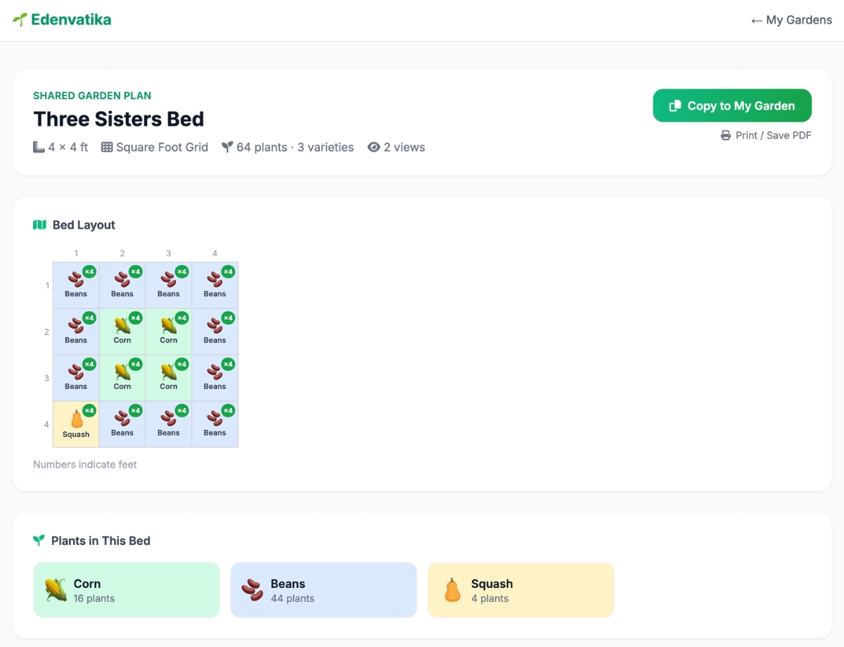 Compact Three Sisters Bed